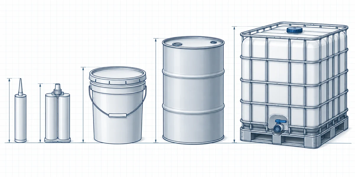 Available in cartridge, dual cartridge, pail, drum and tote